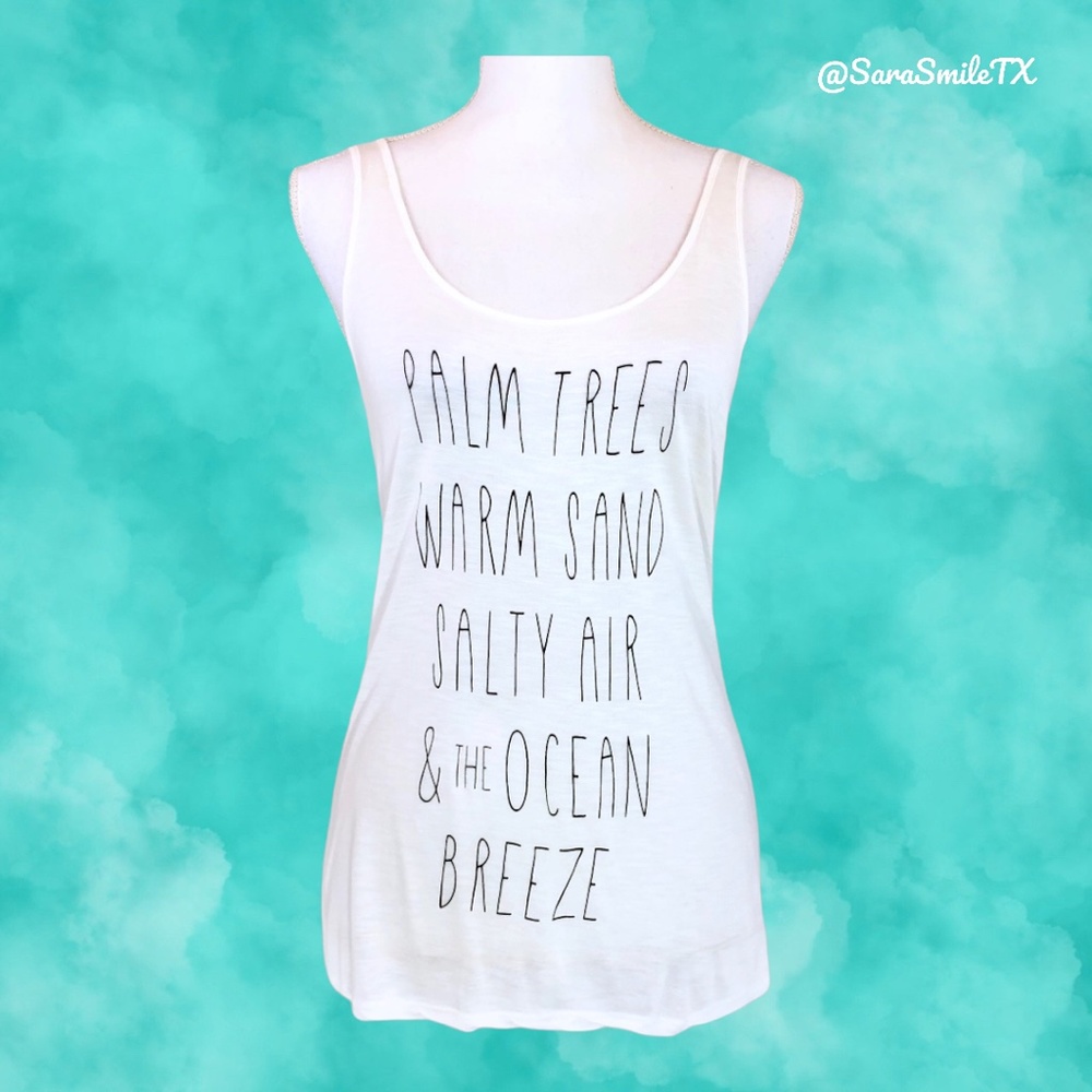 FOREVER 21 - Palm Trees, Warm Sand, Salty Air, & the Ocean Breeze - Tank Top
